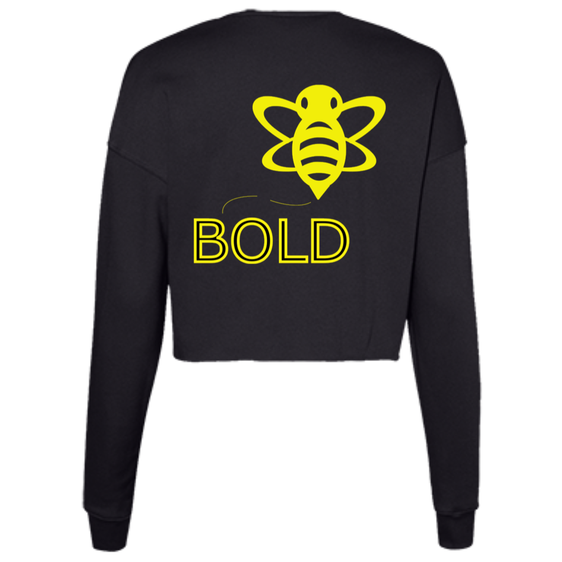 Ladies' Cropped Fleece Crew Bee Bold