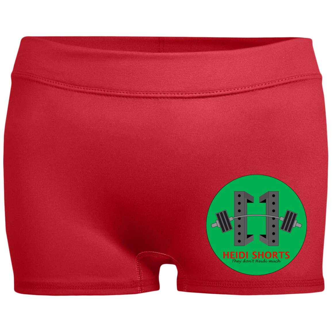 Red Ladies' Fitted Moisture-Wicking 2.5 inch Inseam Shorts