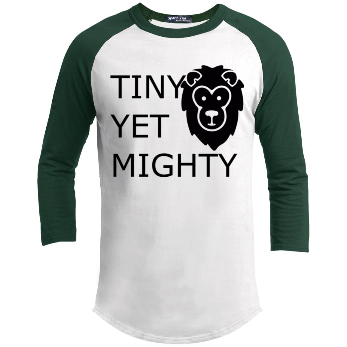 Youth 3/4 Raglan Sleeve Shirt-Tiny Yet Mighty