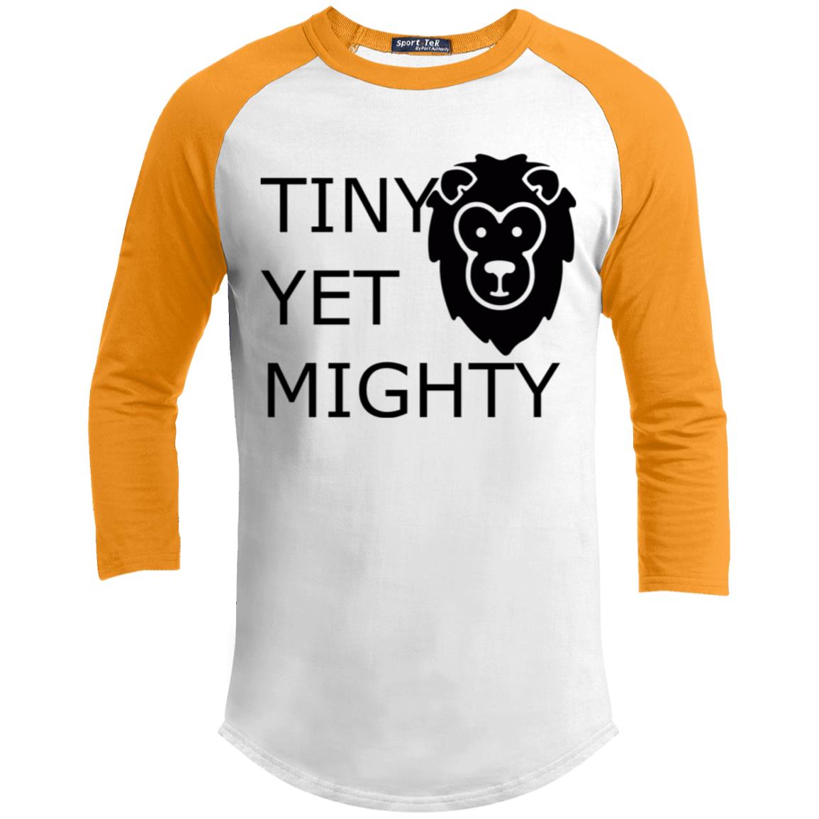 Youth 3/4 Raglan Sleeve Shirt-Tiny Yet Mighty