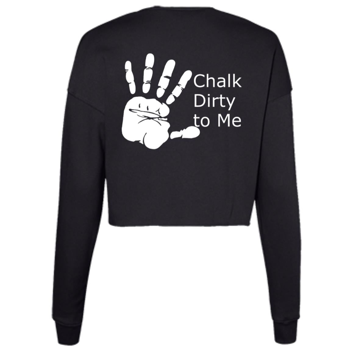 Ladies' Cropped Fleece Crew Chalk