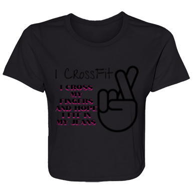 Ladies' Flowy Cropped Tee I Crossfit