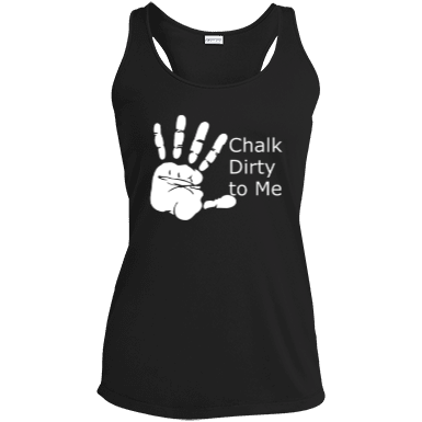 Ladies' Performance Racerback Tank Chalk DTM