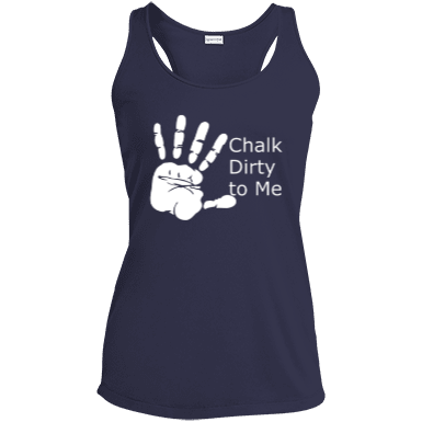 Ladies' Performance Racerback Tank Chalk DTM
