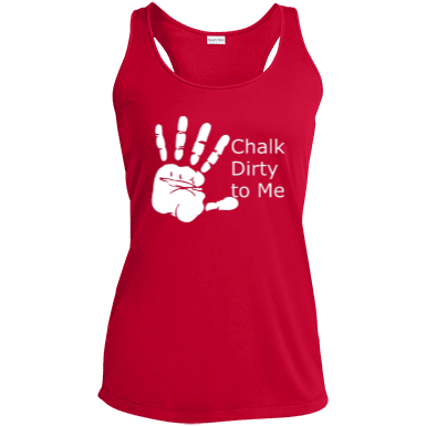 Ladies' Performance Racerback Tank Chalk DTM