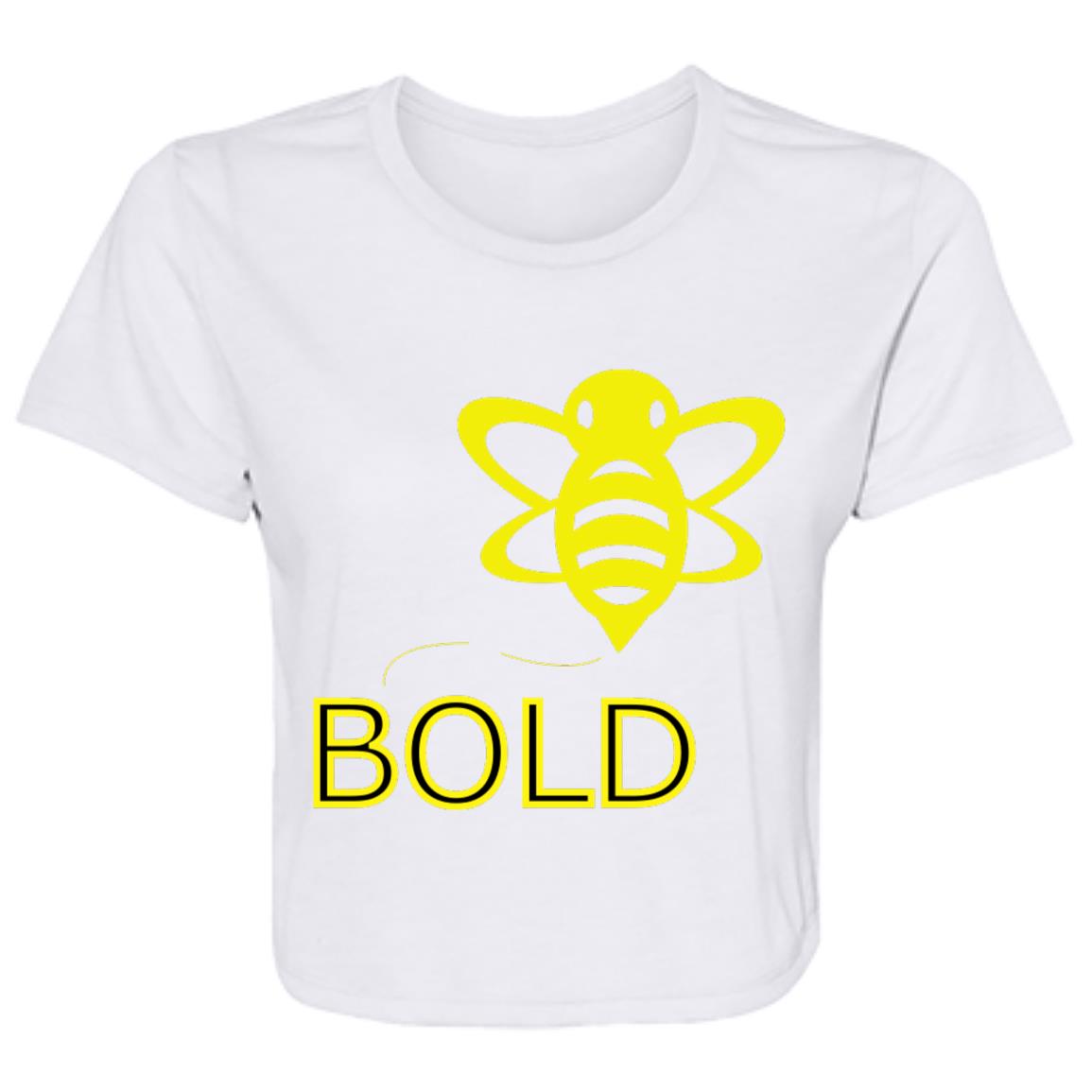 Bee Bold Ladies' Flowy Cropped Tee