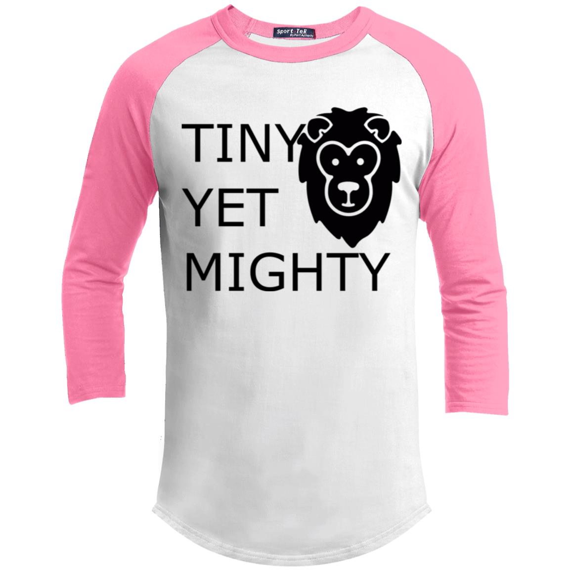 Youth 3/4 Raglan Sleeve Shirt-Tiny Yet Mighty