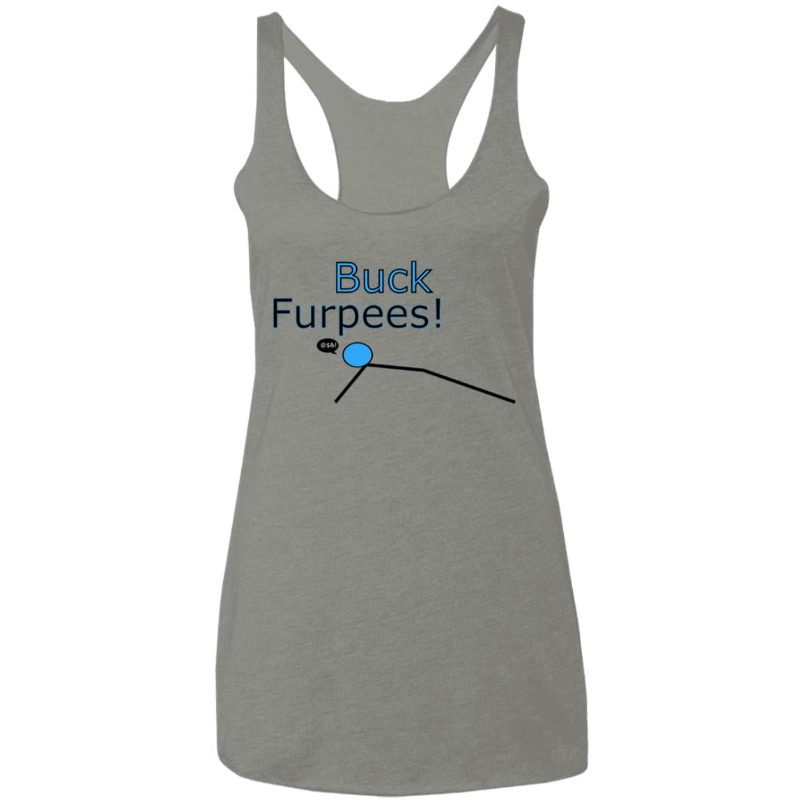 Buck Furpees Ladies' Triblend Racerback Tank