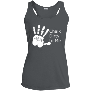 Ladies' Performance Racerback Tank Chalk DTM